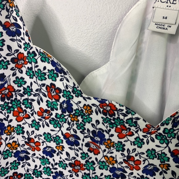 J.Crew Factory Scalloped Cami Tank Floral 14 B-80 - Picture 6 of 7